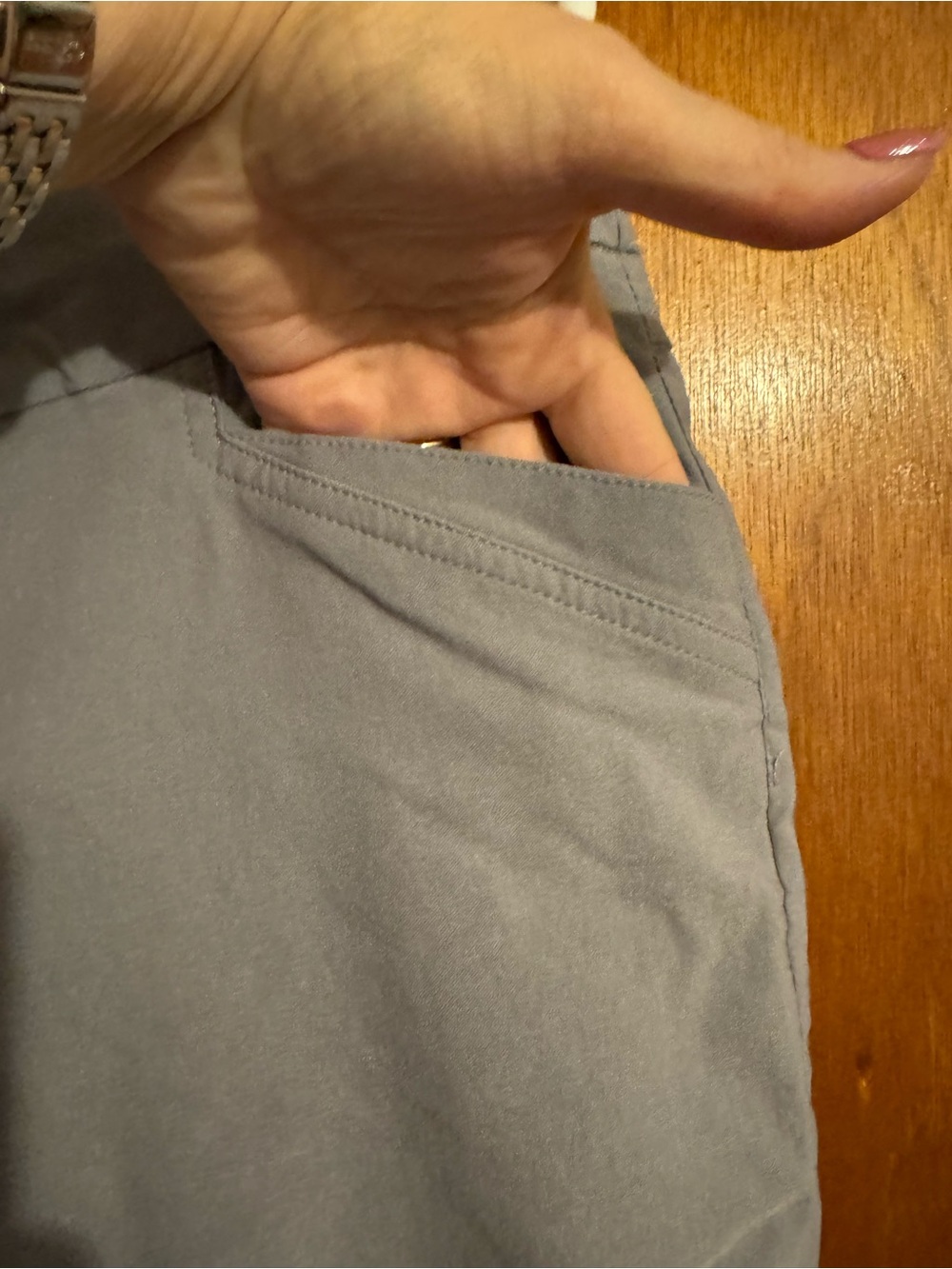 Southern Lady Gray Stretch Capris - Picture 2 of 8